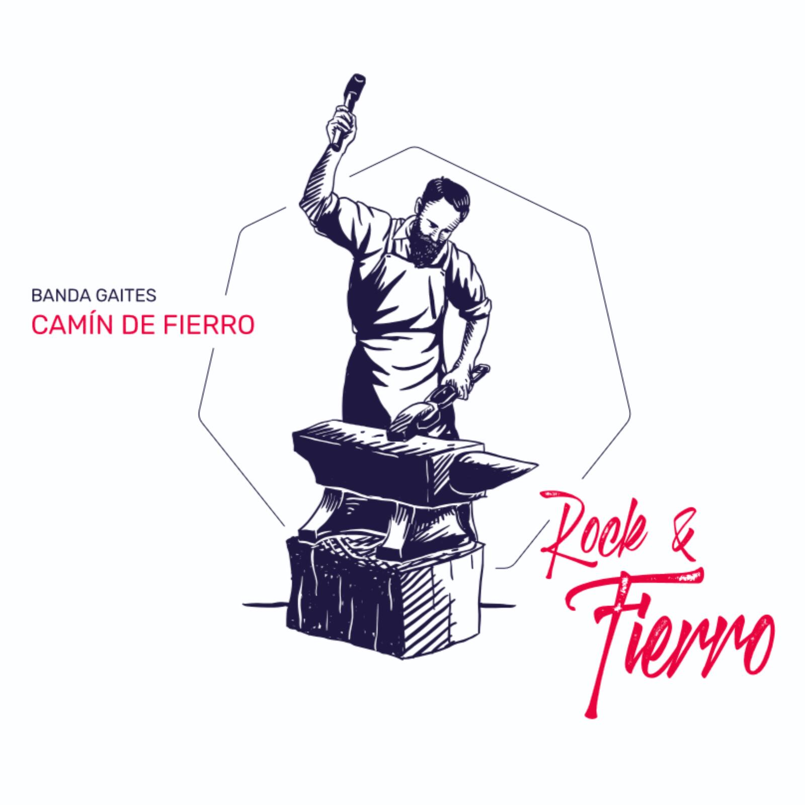 Carátula de Rock & Fierro (2021), álbum de Banda Gaites Camín de Fierro